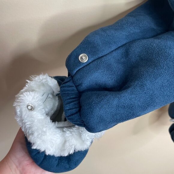 First Impressions Blue Fleece Lined Snowsuit Size 24‎ Months Vintage Inspired - Picture 7 of 10